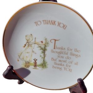 VINTAGE LASTING MEMORIES DECORATIVE PLATE TO THANK YOU  6.25" DIA